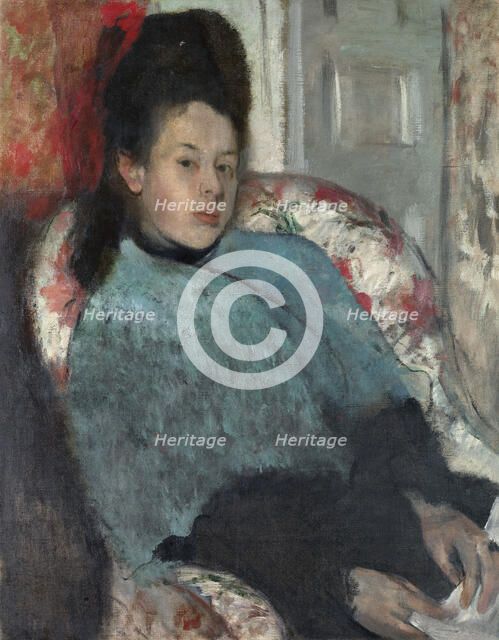 Portrait of Elena Carafa, c. 1875. Artist: Degas, Edgar (1834-1917)