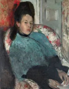Portrait of Elena Carafa, c. 1875. Artist: Degas, Edgar (1834-1917)