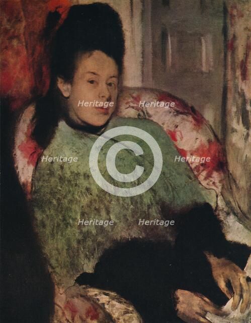 'Portrait of Elena Carafa', c1875. Artist: Edgar Degas.