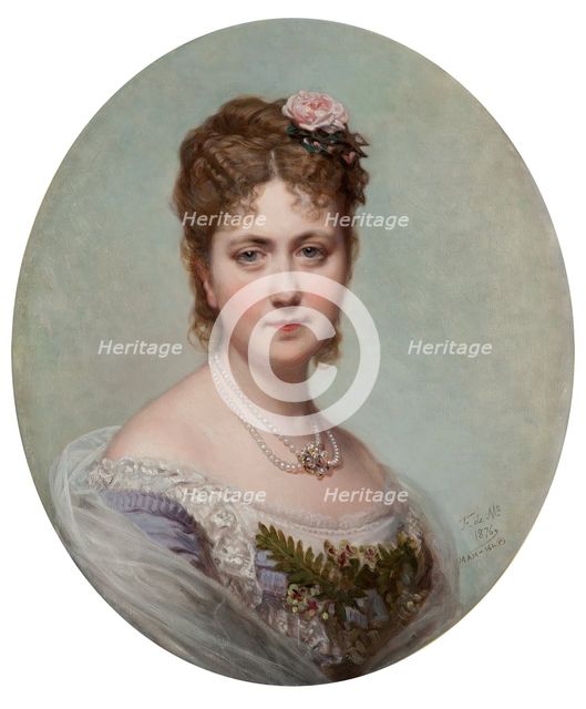 Portrait of Elisa Tapia y Parrella, wife of the banker and politician Adolfo Bayo, Board..., 1876. Creator: Federico de Madrazo y Kuntz.