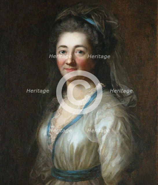 Portrait of Elisa von der Recke (1754-1833), 1785. Creator: Darbès, Joseph Friedrich August (1747-1810).