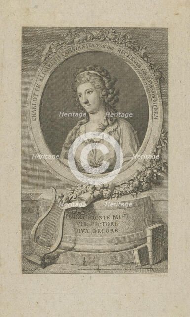 Portrait of Elisa von der Recke (1754-1833), 1792. Creator: Anonymous.