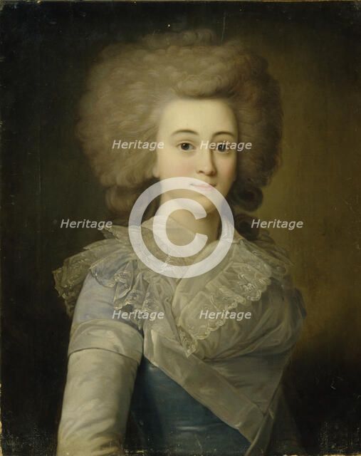 Portrait of Elisaveta Alexandrovna Stroganova (1745-1831), 1770s. Artist: Anonymous  