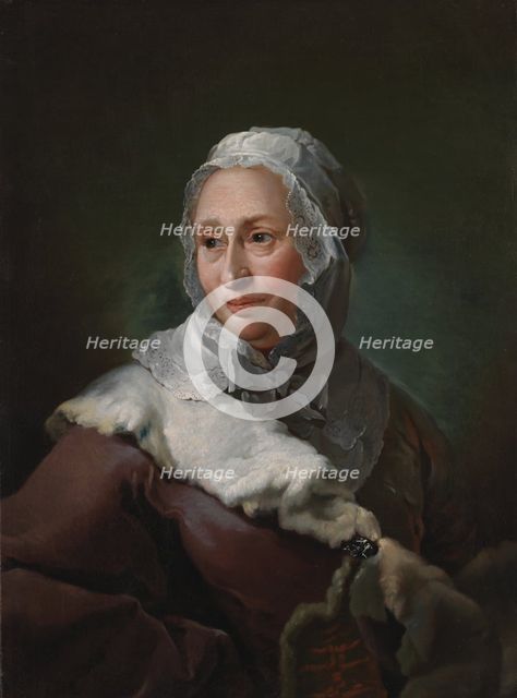 Portrait of Elisabeth Marie Fabritius, née d'Abbestée, 1752. Creator: Carl Gustaf Pilo.