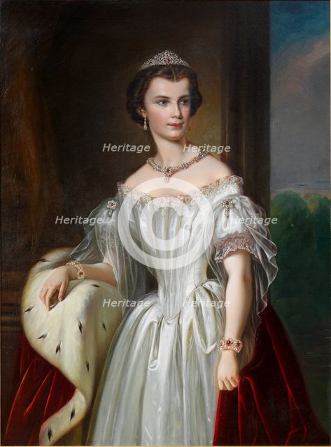 Portrait of Elisabeth of Bavaria, 1854. Creator: Anonymous.