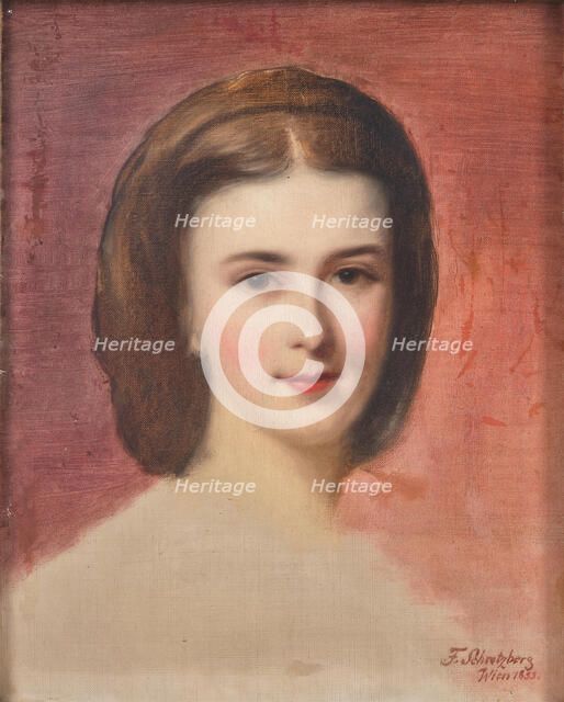 Portrait of Elisabeth of Bavaria, 1855. Creator: Schrotzberg, Franz (1811-1889).