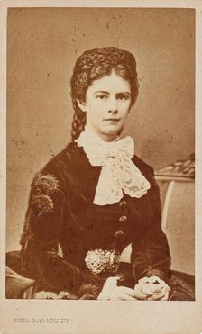 Portrait of Elisabeth of Bavaria, 1860s. Creator: Rabending, Emil (1823-1886)