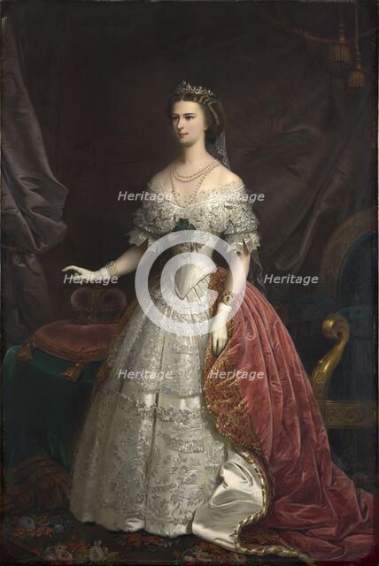 Portrait of Elisabeth of Bavaria, 1869. Creator: Russ, Franz, the Younger (1844-1906).
