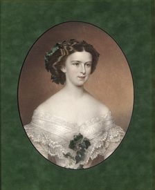 Portrait of Elisabeth of Bavaria, ca 1854. Artist: Anonymous
