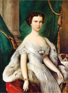 Portrait of Elisabeth of Bavaria, ca 1855. Creator: Anonymous