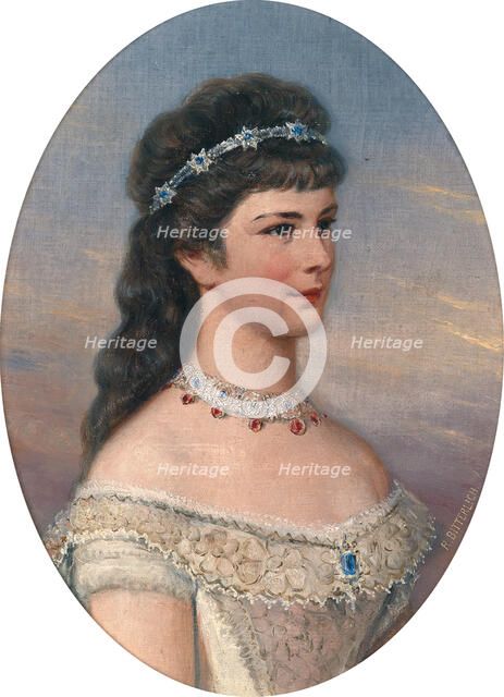 Portrait of Elisabeth of Bavaria with Diadem. Artist: Bitterlich, Richard (1862-1940)