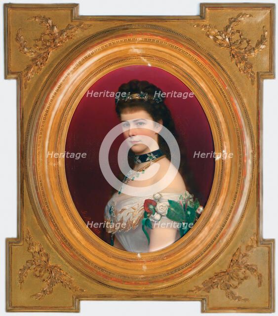 Portrait of Elisabeth of Bavaria with Diadem, before 1885. Artist: Raab, Georg Martin Ignaz (1821-1885)