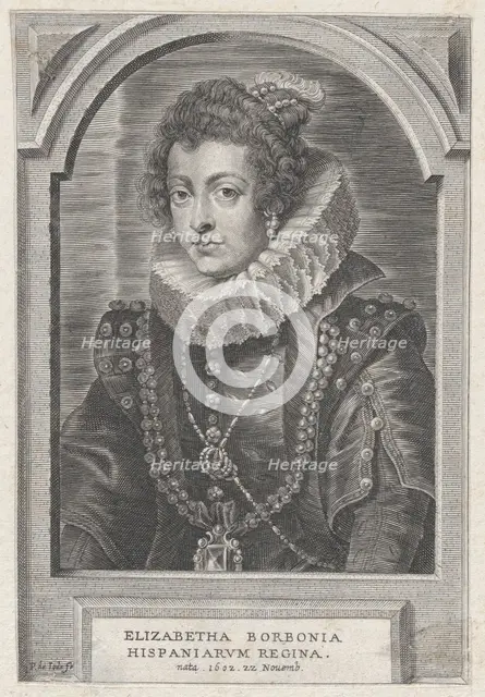 Portrait of Elisabeth of Bourbon, Queen of Spain, ca. 1632-44. Creator: Pieter de Jode II.