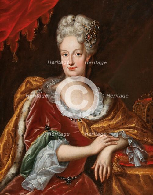 Portrait of Elisabeth Christine of Brunswick-Wolfenbüttel (1691-1750).., 1st half of 18th cent. Creator: Stampart, Frans van (1675-1750).