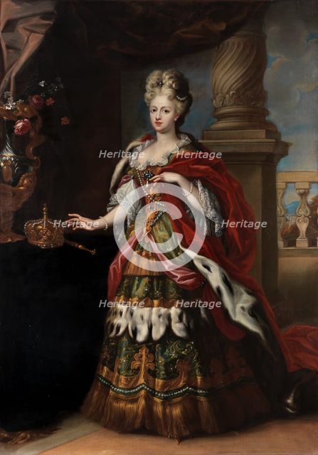 Portrait of Elisabeth Christine of Brunswick-Wolfenbüttel (1691-1750), Holy Roman Empress. Creator: Frans van Stampart.