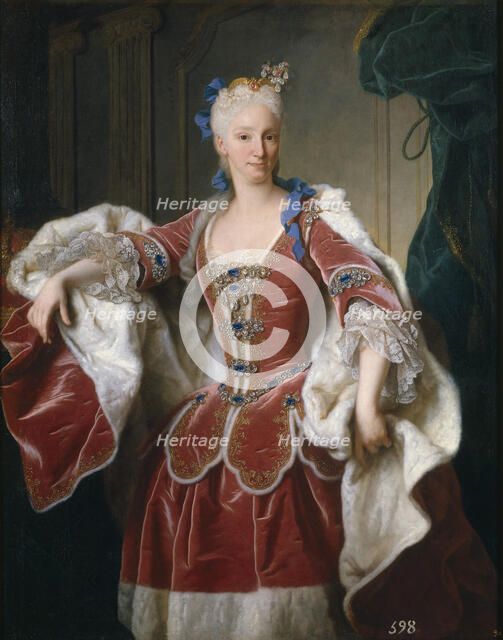 Portrait of Elisabeth Farnese, Queen consort of Spain, 1723. Artist: Ranc, Jean (1674-1735)