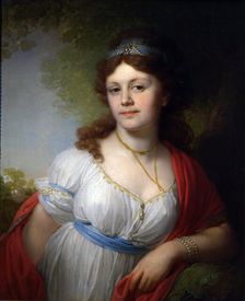 Portrait of Elisabeth Temkina 1798. Artist: Vladimir Borovikovsky