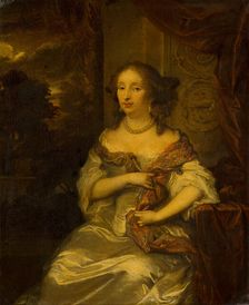 Portrait of Elisabeth van Bebber (1643-1704). Creator: Gaspar Netscher