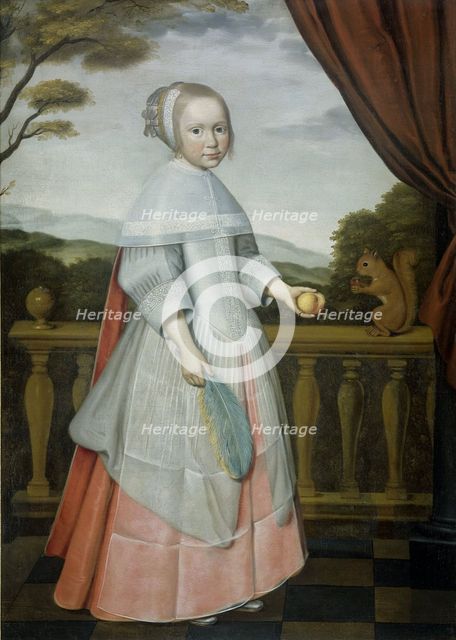 Portrait of Elisabeth van Oosten (1660-1714), as a Child, 1663. Creator: Willem Jansz. Ploy.