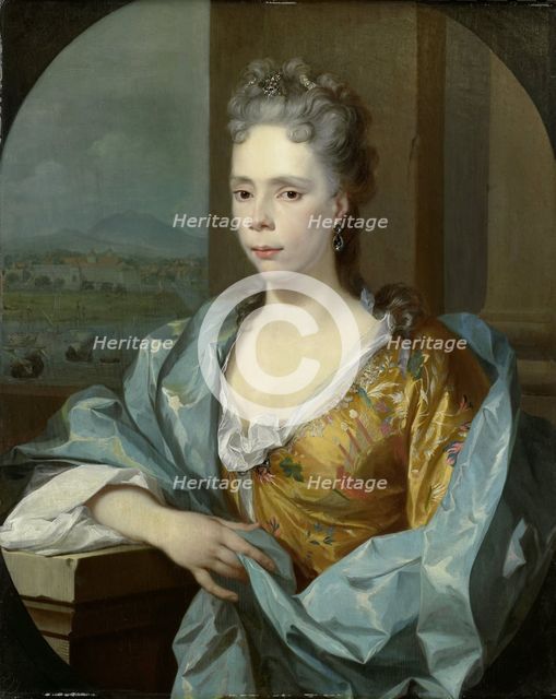 Portrait of Elisabeth van Riebeeck, Daughter of Abraham van Riebeeck, Wife of Gerard..., 1710-1723. Creator: Nicolaas Verkolje.
