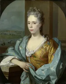 Portrait of Elisabeth van Riebeeck, Daughter of Abraham van Riebeeck, Wife of Gerard..., 1710-1723. Creator: Nicolaas Verkolje