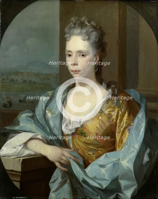 Portrait of Elisabeth van Riebeeck, Daughter of Abraham van Riebeeck, Wife of Gerard..., 1710-1723. Creator: Nicolaas Verkolje.