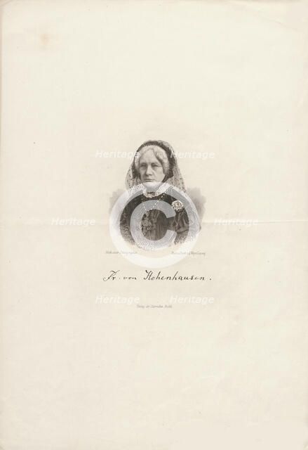 Portrait of Elise von Hohenhausen (1789-1857), 1890. Creator: Weger, August (1823-1892).