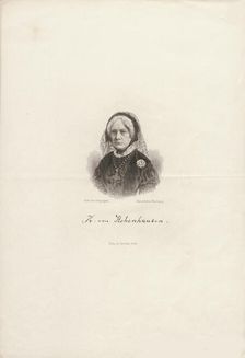 Portrait of Elise von Hohenhausen (1789-1857), 1890. Creator: Weger, August (1823-1892)