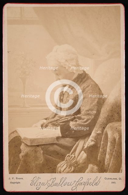 Portrait of Eliza Ballou Garfield (1801-1888), 1881. Creator: James Fitzallen Ryder.