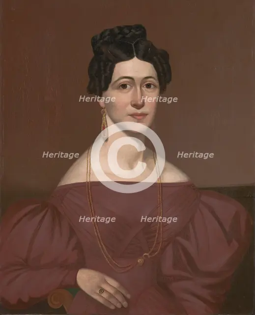 Portrait of Eliza C. Ayres, about 1840. Creator: Orlando Hand Bears.