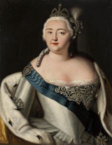 Portrait of Elizaveta Petrovna, 1750. Creator: Unknown