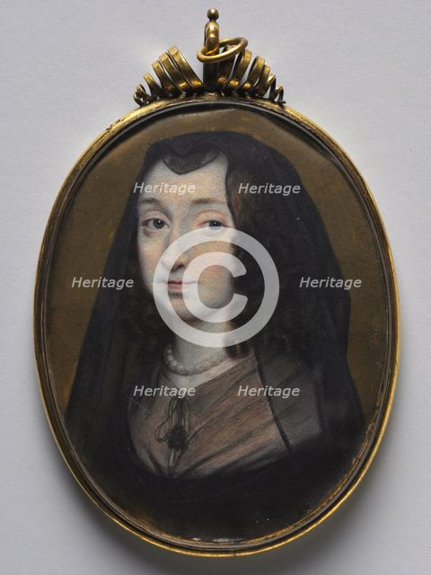 Portrait of Elizabeth Morrison, Lady Capell of Hadham, c. 1650. Creator: Richard Gibson (British, c. 1615-1690).