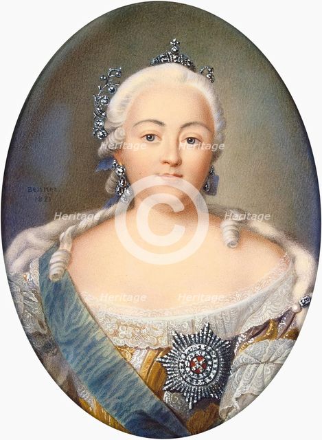 Portrait of Elizabeth of Russia, 1821. Creators: Henri Benner, Elizabeth, Empress of Russia.