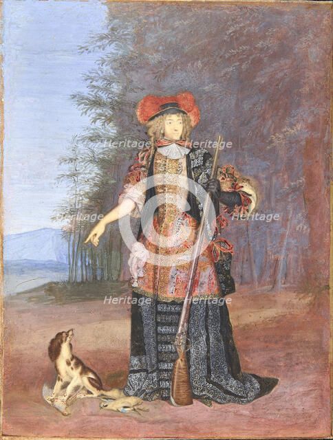 Portrait of Elizabeth Charlotte, Princess Palatine (1652-1722), Duchess of Orléans, ca 1671. Creator: Werner, Joseph (1637-1710).