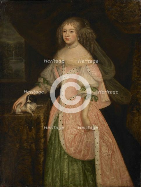 Portrait of Elizabeth Charlotte, Princess Palatine (1652-1722), Duchess of Orléans, ca 1667. Creator: Ruel (Rüll), Johann Baptist (ca 1634-1685).