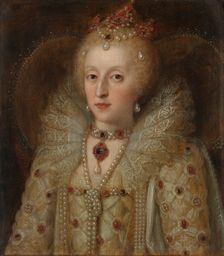 Portrait of Elizabeth I, Queen of England, 1550-1599. Creator: Anon