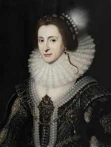 Portrait of Elizabeth Stuart (The Winter Queen), c1623-c1629. Creators: Michiel van Mierevelt, Workshop of Michiel van Miereveld
