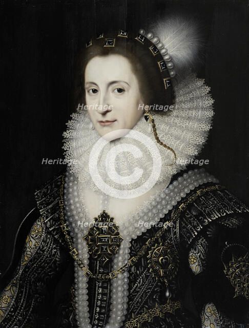 Portrait of Elizabeth Stuart (The Winter Queen), c1623-c1629. Creators: Michiel van Mierevelt, Workshop of Michiel van Miereveld.