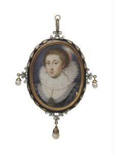 Portrait of Elizabeth Stuart, c1618. Creator: Peter Oliver