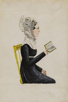 Portrait of Elizabeth Sweitzer Musser, ca. 1826. Creator: Jacob Maentel