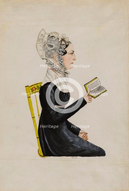 Portrait of Elizabeth Sweitzer Musser, ca. 1826. Creator: Jacob Maentel.