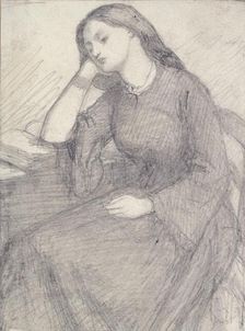 Portrait of Elizabeth Siddal, seated, c1840s Artist: Dante Gabriel Rossetti