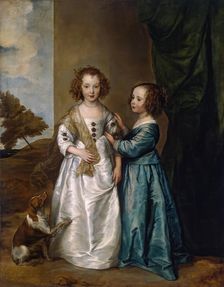 Portrait of Elizabeth Wharton and Philadelphia Wharton, 1640. Creator: Anthony van Dyck