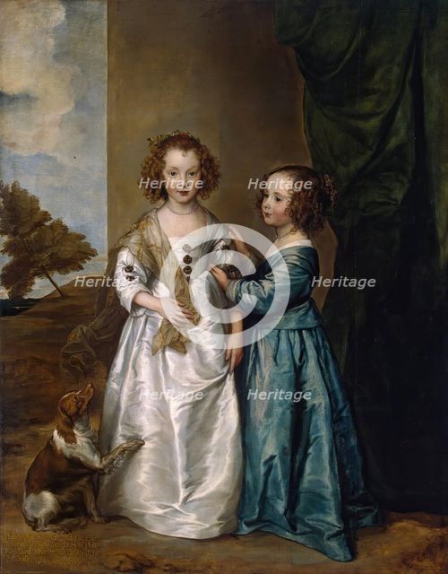 Portrait of Elizabeth Wharton and Philadelphia Wharton, 1640. Creator: Anthony van Dyck.