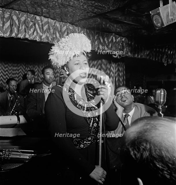 Portrait of Ella Fitzgerald, Dizzy Gillespie, Ray Brown, Milt Jackson..., Downbeat, N.Y., 1947. Creator: William Paul Gottlieb.
