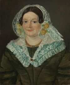Portrait of Ellen Sophie Richter, b. Bernhoft, 1845. Creator: Matthias Stoltenberg