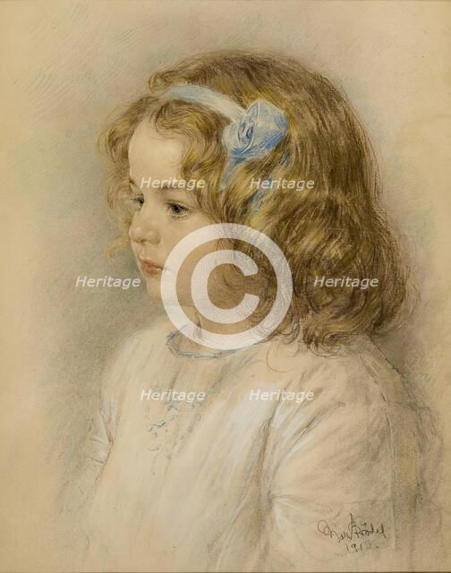 Portrait of Elsa Brodel, 1913. Creator: Max Brodel.