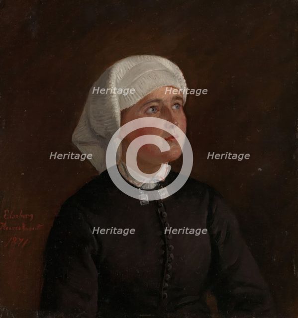 Portrait of Elseberg Herrestvedt, 1871. Creator: Adolph Tidemand.