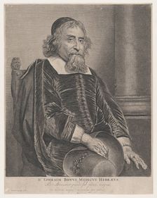 Portrait of Ephraim Bonus, physician, 17th century. Creator: Jan Lievens