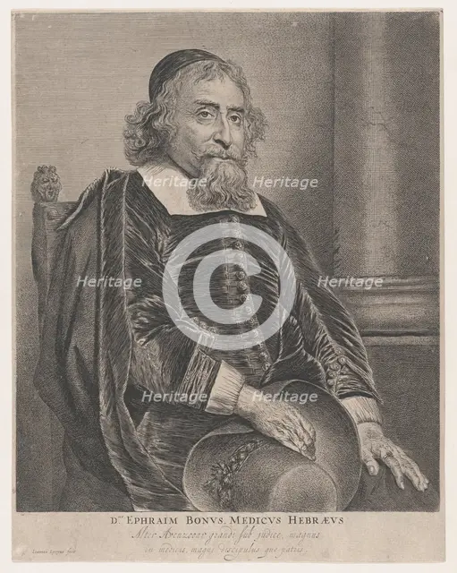 Portrait of Ephraim Bonus, physician, 17th century. Creator: Jan Lievens.